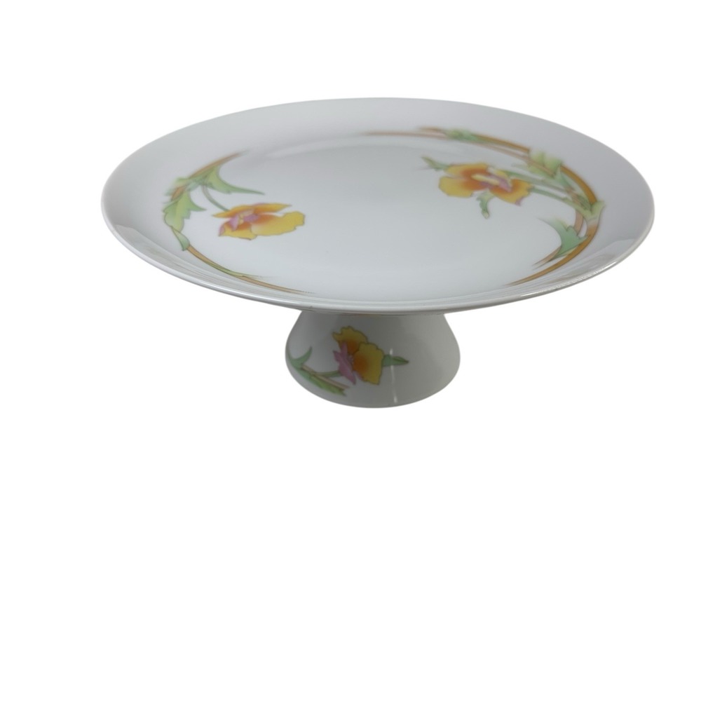 VTG Westbury Toscany Collection Pedestal Cake‎ Stand Floral Porcelain